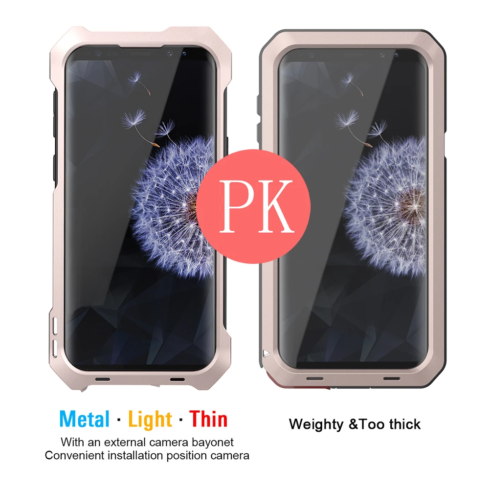 3 in 1 Back Fisheye Kits Wide Angle Macro Camera Lens Antiknock Waterproof Protective Case For Samsung S8+S9 plus S7 S7edge Case (8)