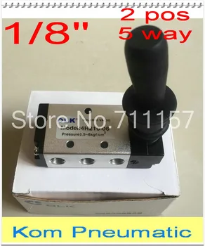 

5pcs/lot Free Shipping 5 Port 2 Pos 1/8" BSPT Hand Lever Operated Control Pneumatic Valve 4H210-06