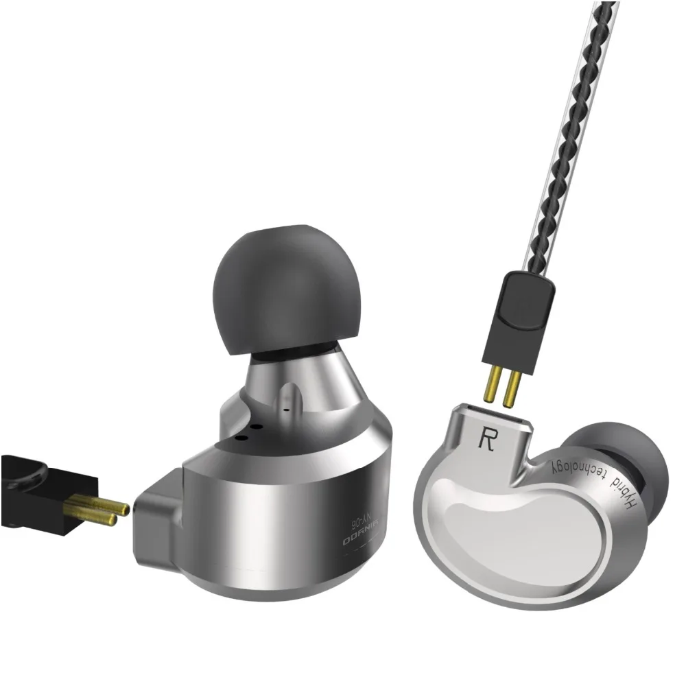 Yinyoo NY-06 2DD+1BA HIFI DJ Monitor Headphone Hybrid In Ear Earphone Running Sport hook Headset Earbud Good Bass | Электроника