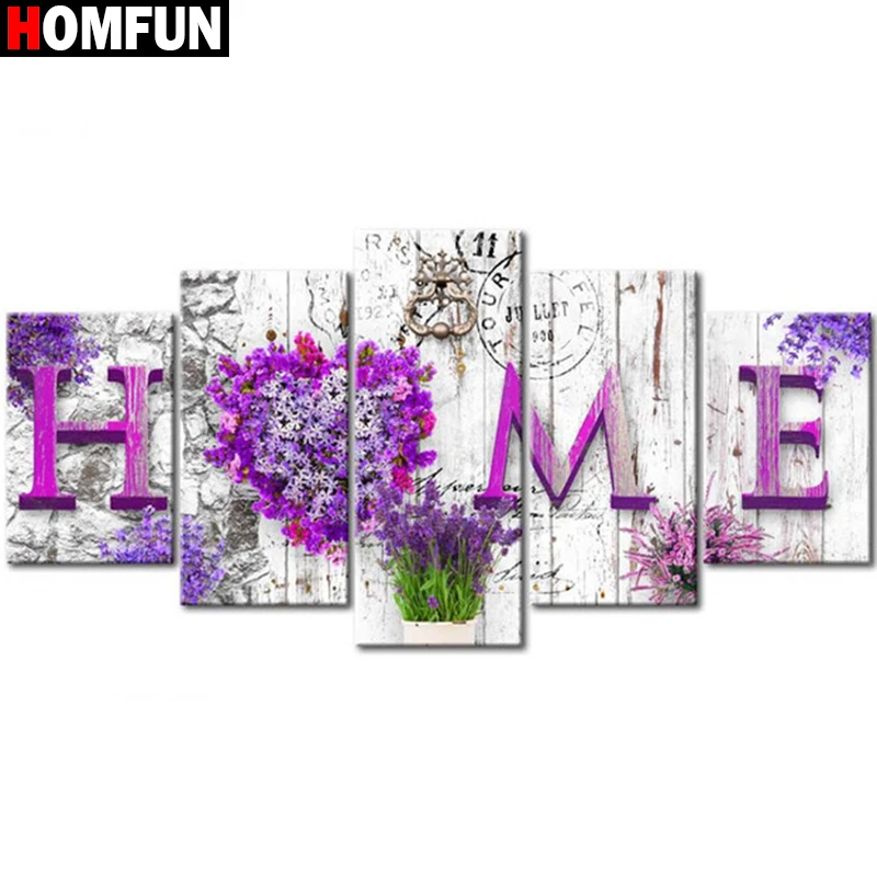 HOMFUN-5pcs-Full-Square-Round-Drill-5D-DIY-Diamond-Painting-Home-Sweet-Home-Multi-picture-Combination.jpg_640x640 (3)