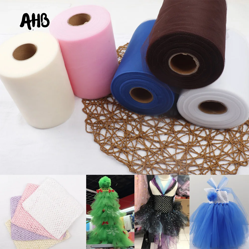 Ahb 15cm Tulle Roll Wedding Decoration Roll Fabric Spool Craft