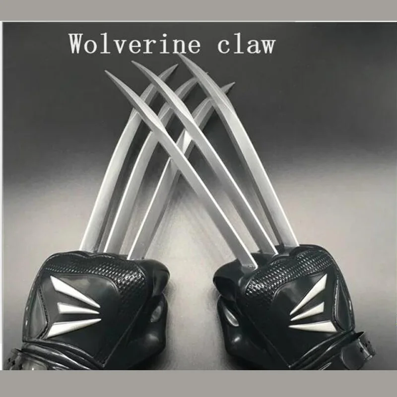 

New 1:1 Scale One Pair Wolverine Claws Soft Plastic + ABS Materials In Boxed For Children