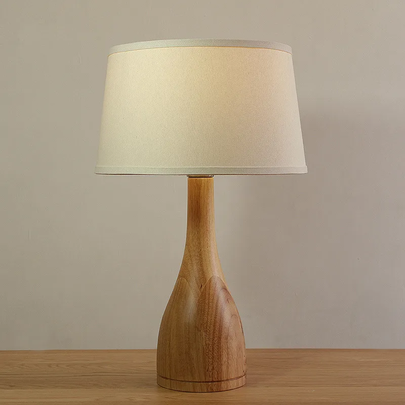 

TUDA Free Shipping Decorative Wooden Table Lamp Japanese Style Table Lamp Flax Shade Table Lamp For Bedroom Bedside Living Room