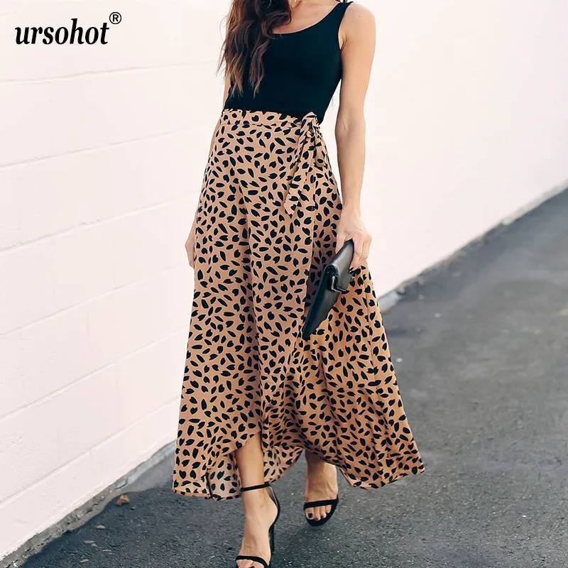 Ursohot Sexy High Split Wrap Boho Maxi Skirts Women 2019 Summer High Waist Asymmetric Long Skirt Floral Print Beach Skirt Female Ursohot Sexy High Split Wrap Boho Maxi Skirts Women 2019 Summer High Waist Asymmetric Long Skirt Floral Print Beach Skirt Female