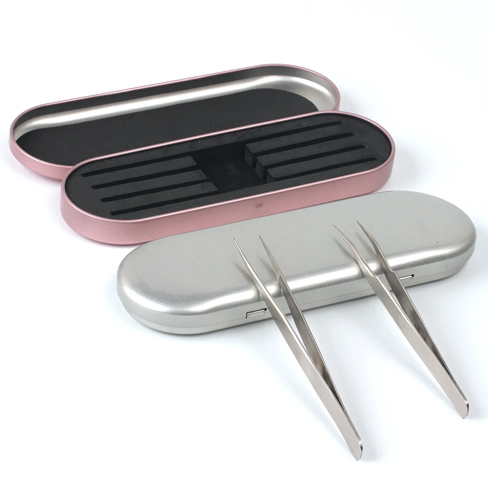 

NEWCOME Eyelash Extension Storage Box Tweezers Organizer Case Tweezers Storage Box Portable Safe Professional Make Up Tools Kits
