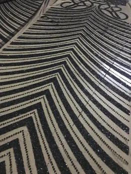 

Newest Sat-4.1807 african tulle mesh fabric sparkly glued glitter sequins lace fabric for party dress
