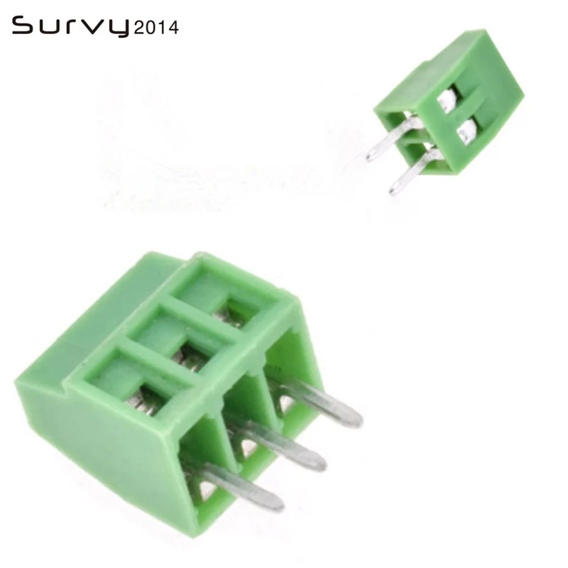 10PCS kf120-2.54-2P 3P 2.54MM pitch straight pin pcb screw terminal block connector 2PIN 3PIN green KF120 2.54 2 3 PIN