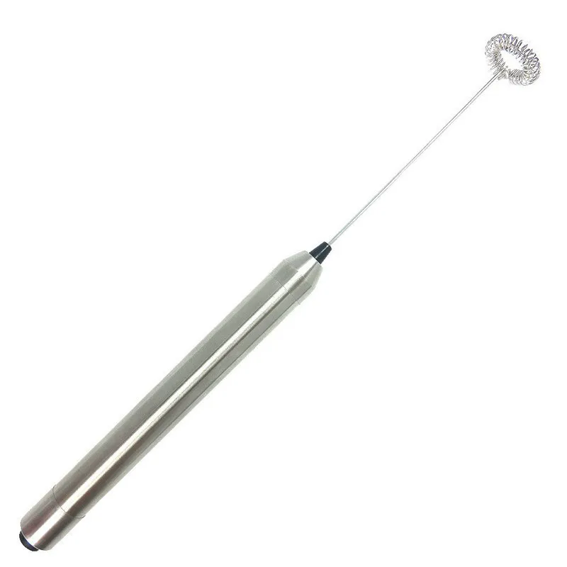 

Stainless Steel Mixer Egg beater Electric Manual cake mixing Whisk Long handle milk mixer Kitchen Bar supply on sale