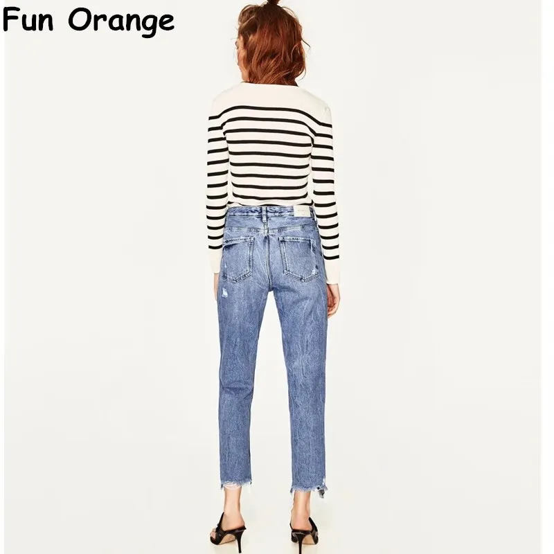 Invierno Mujeres Perlas Naranja Inferior Vaqueros Alta Diversión Mujer Azul Bolsillo Cielo Streetwear Denim 2017 Borlas Casual Cintura Pantalones 7pZd5qx