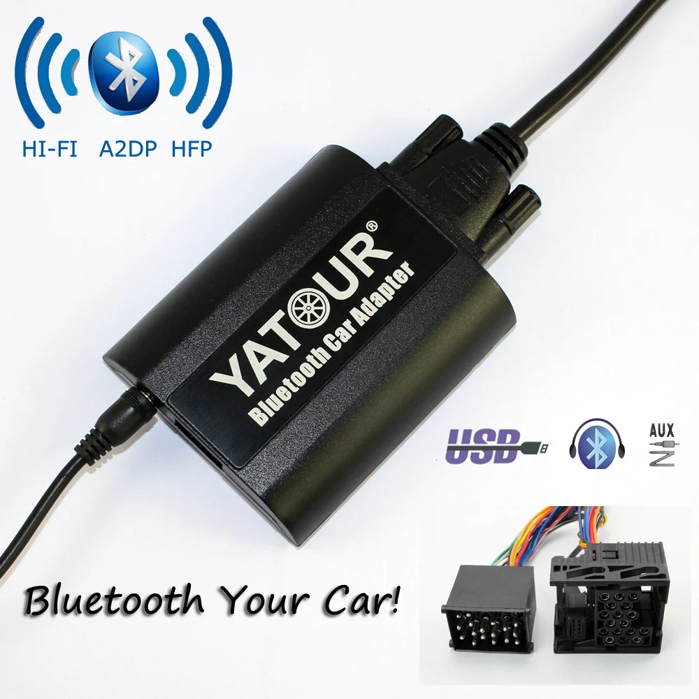 

Yatour Bluetooth Car Adapter For BMW Rover 75 17-pin E36 E46 E39 E38 X3 X5 E83 Z3 YT-BTA Hand free USB Charger HI-FI A2DP