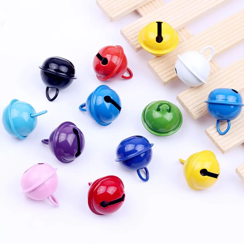 

Hot Sale 10PCS 22mm DIY Candy Color Metal Decorative Hand Made Colorful Small Bell Decoration Accessories for Bracelet Pet Gift