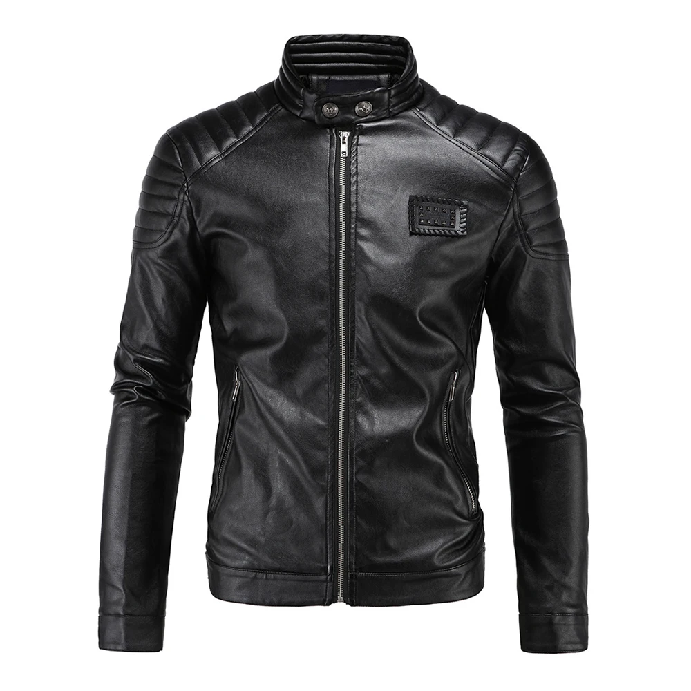 Herobiker Vintage Retro Motorcycle Jackets Men PU Leather Jacket Biker