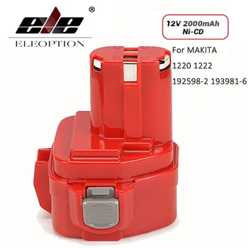 

ELEOPTION 2000mAh 12V Ni-CD 2.0Ah Replacement Power Tool Rechargeable Battery for Makita 192681-5 1220 1233 1201 1222 1223 1235