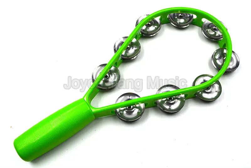 Alice Racket Shape Tambourine Percussion Handbell Ring Tambourine
