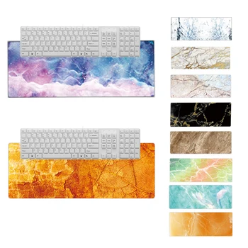 

Extra Large Mouse Pad Marble Extended Computer Mouse Pad Non-Slip Non-Stitched Edges Keyboard Desk Mat