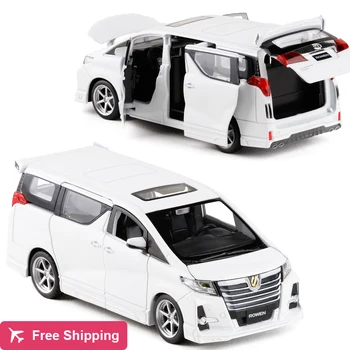 

1/32 Scale TOYOTA Alphard S-qrade Rowen MPV With Sound Light Pull Back Diecast Metal Car Model Toy For Kids Gifts