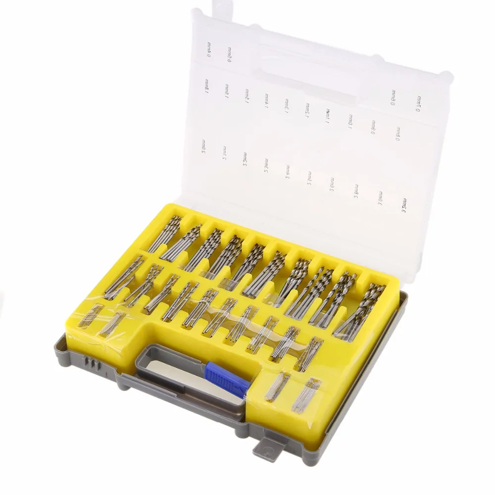 

150pcs/set HSS Mini Twist Drill Bit Set High Speed Steel Micro Drill Bits Set For Power Tool 0.4-3.2mm