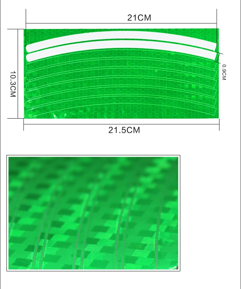 1 шт. флуоресцентные светоотражающие наклейки для велосипеда MTB дорожный Велоспорт Мотоцикл колеса автомобиля шина полоса Декаль лента безопасности Аксессуары для велосипеда
