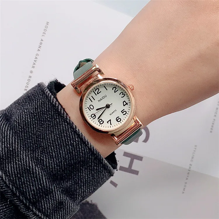 Новые простые женские часы с маленьким циферблатом модные роскошные брендовые кварцевые женские часы Ретро часы винтажные кожаные женские наручные часы