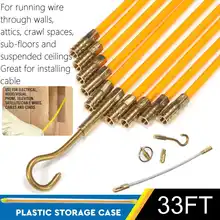 10 шт./компл. 100 см Диаметр 4mm стекловолокна бег Электрический провод кабельный барабан электрический удлинитель для наложения оболочки проводов с крючками