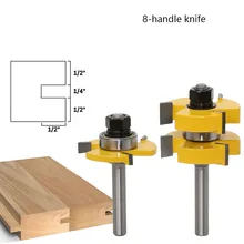 2 шт. фреза Набор 8 мм ручка Гравировка Биты из твердого карбида фрезерный станок для деревообработки Инструменты Нож Концевая мельница для дерева