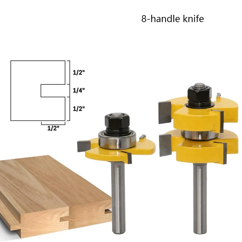 

2pcs milling cutter set 8mm handle Engraving Bit solid carbide router bit Woodworking Tools Knife endmill for wood