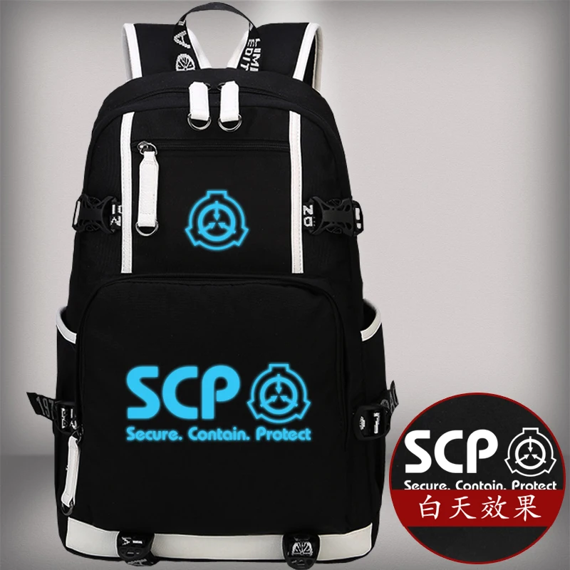 Pаспродажа SCP аниме защищенный защищающий Светящийся рюкзак сумка светящийся в темноте дорожные сумки косплей мужской женский студенческий Школьный ...