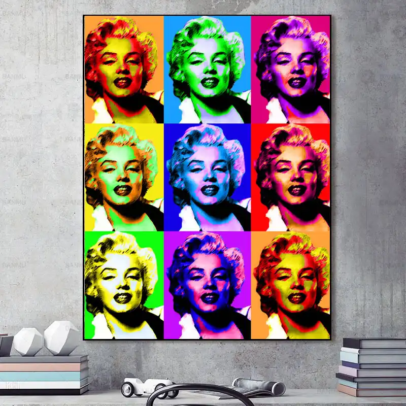 Marilyn Monroe Pop Art Wallpaper Wall Art Canvas Posters Prints Painting Oil Wall Pictures For Bedroom Modern Home Decor Artwork Aliexpress