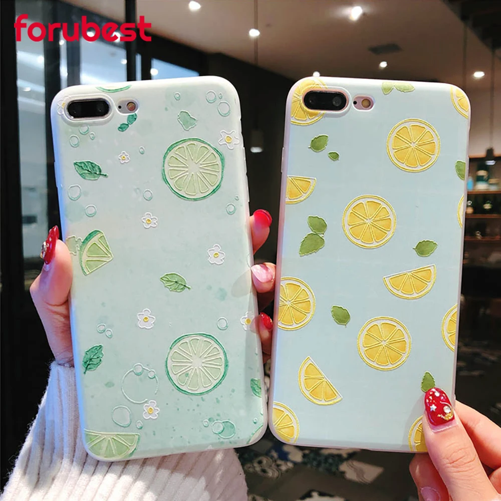 Чехол для iphone X XS Max XR с фруктовым узором розовые и зеленые чехлы Мягкая