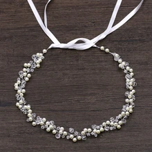 Головные уборы с жемчугом, повязка на голову для невесты, свадебные головные уборы, тиара ручной работы