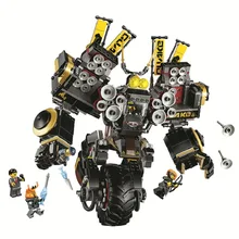 10800 1232 шт Ninja Un банды \ Моноцикл de Mecha ninja строительные блоки, совместимые 70632 DIY D'apprentissage Brique Jouets pour