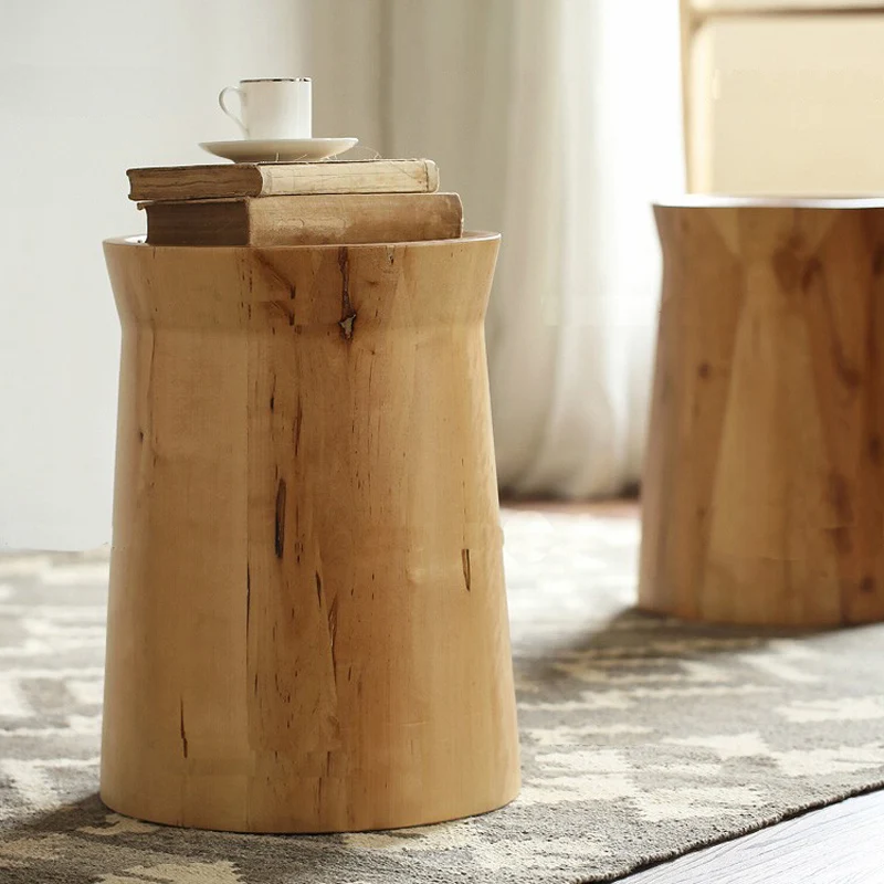 End Table with Varnish Finished Pine Solid Wood Stool Table Coffee Table End Table with Varnish Finished Pine Solid Wood Stool Table Coffee Table
