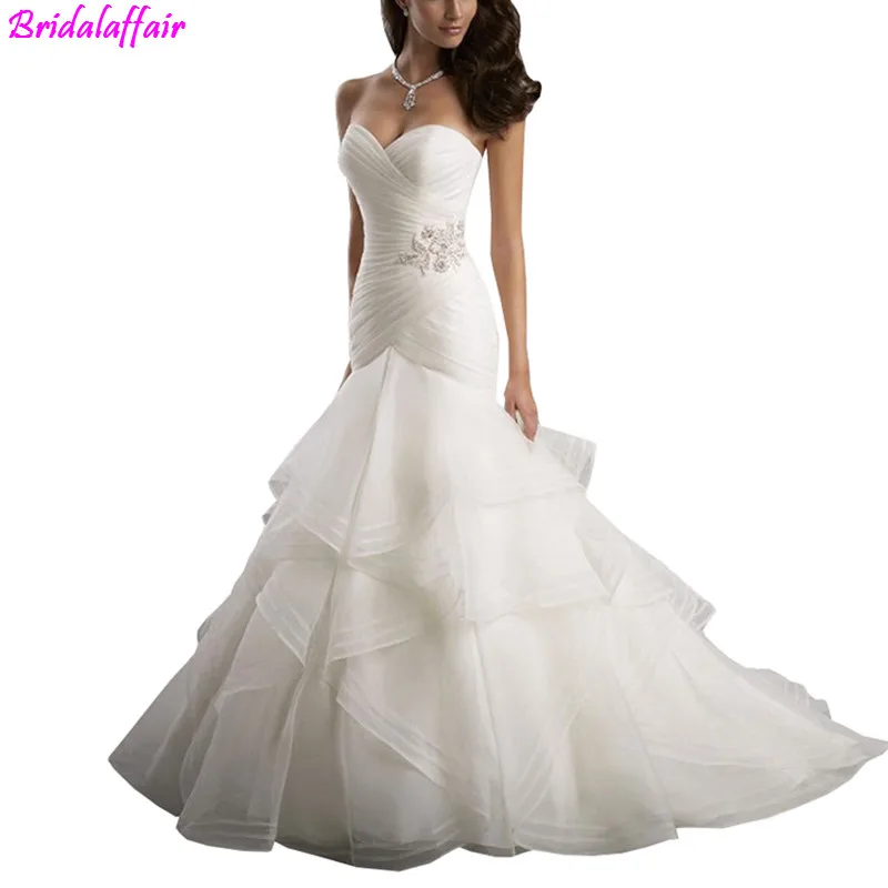

Vestidos de Novia 2019 Hot Sale New Style Sexy Mermaid Luxury Diamond Wedding Dress Slim Fishtail Wedding Dress Custom Made Gown