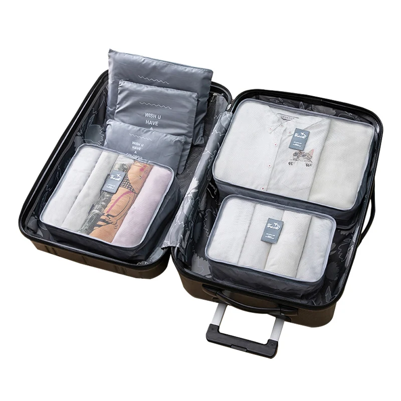 BAKINGCHEF 6 قطعة/المجموعة السفر خزانة ملابس حقيبة الملابس الداخلية والأحذية حقيبة المنظم خزانة خزانة إكسسوارات الأمتعة