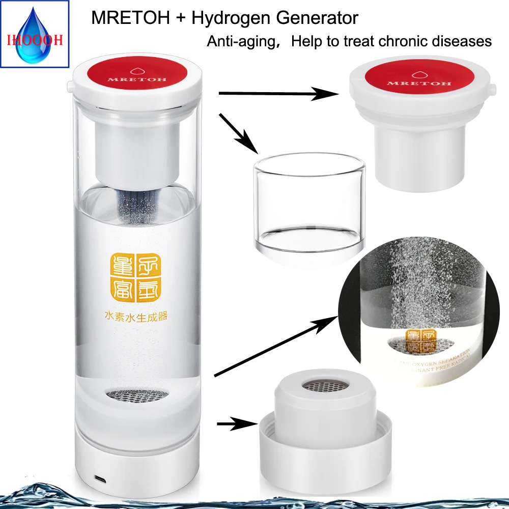 

H2 Water Generator and MRETOH 7.8Hz Two-in-one Built-in acid water cavity excrete Chlorine ozone Hydrogen cup/bottle