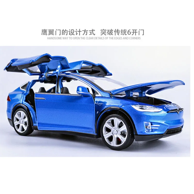 1:32 Tesla MODELX90 Металлический Игрушечный Автомобиль возврат энергии вспышка детский