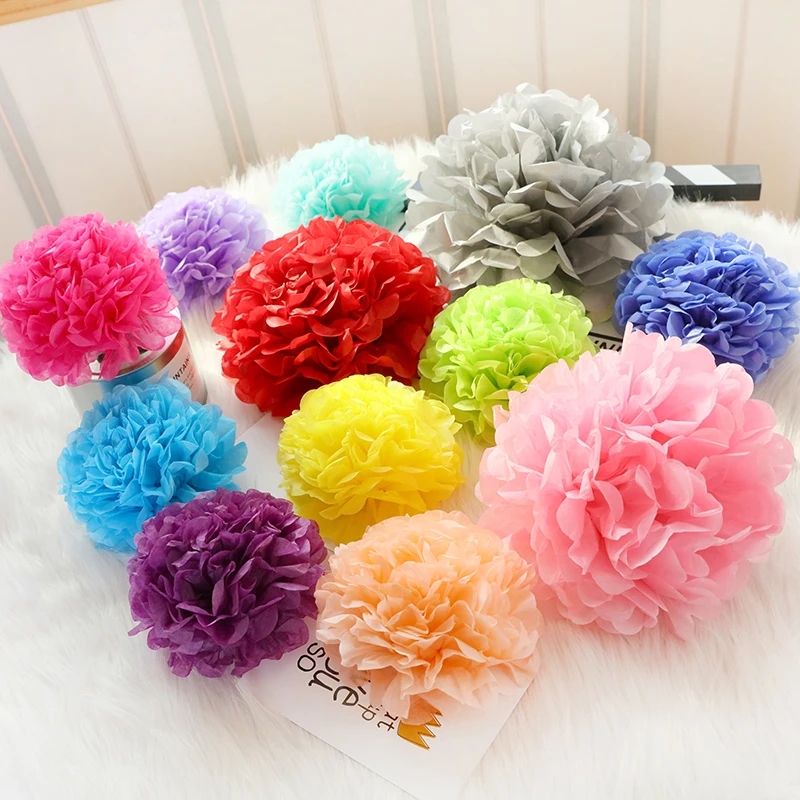 

2Pcs/Lot Multi-size Tissue Paper Flower Balls Foldable Handmade Flower for Wedding Birthday Party Decoration Room Accessories