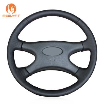 

MEWANT Black Artificial Leather Car Steering Wheel Cover for Lada Niva 2006-2017 2107 1997-2012