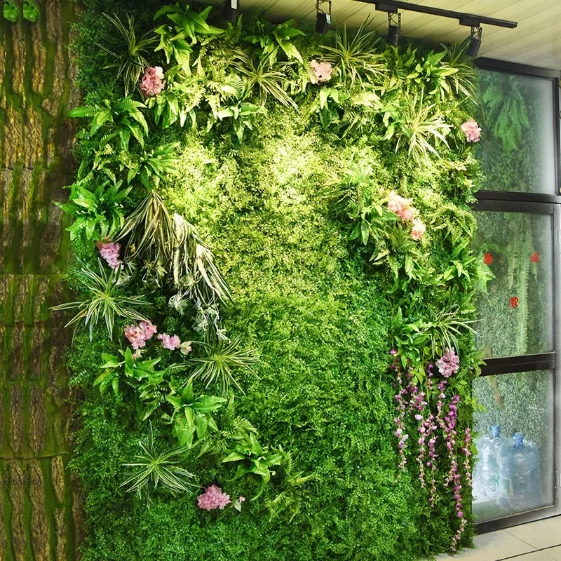 Artificial Plant Wall 40cm*60cm Green Leaves Gress Home Wedding Party Stage Mall Decoration Diy