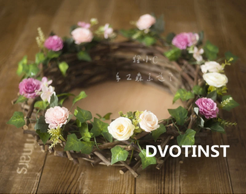 Dvotinst реквизит для фотосъемки новорожденных детей деревянная Цветочная корзина