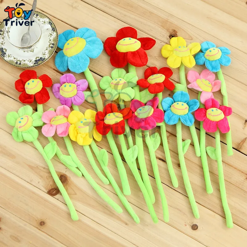 

Wholesale plush smile sunflower home bedroom decoration multi-function flower toys Curtain Buckle Wedding Birthday Gift 12pcs