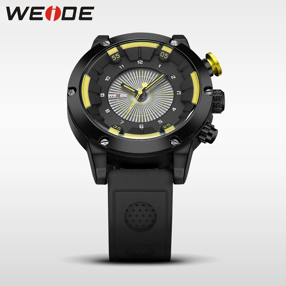 WEIDE luxury Genuine silicon watch quartz men sports Waterproof watch Steampunk Electronics wrist watches Analog Clock Man Jung