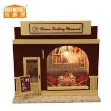 Милый номер Puppenhaus подарок любимым на день рождения деревянный подарок для дома Миниатюрный Кукольный дом мебель детские игрушки культивировать терпение