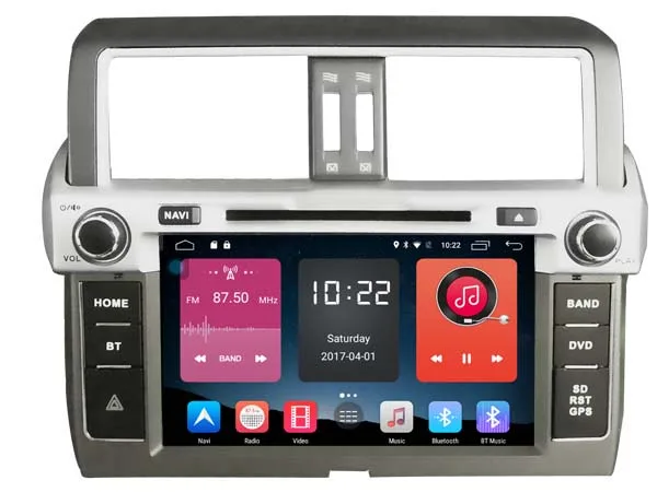 Top Eunavi Quad Core Android 6.0.1 CAR Radio DVD GPS Player For Toyota Prado 150 2014 2015 2016 car audio video multimedia DAB WIFI 16