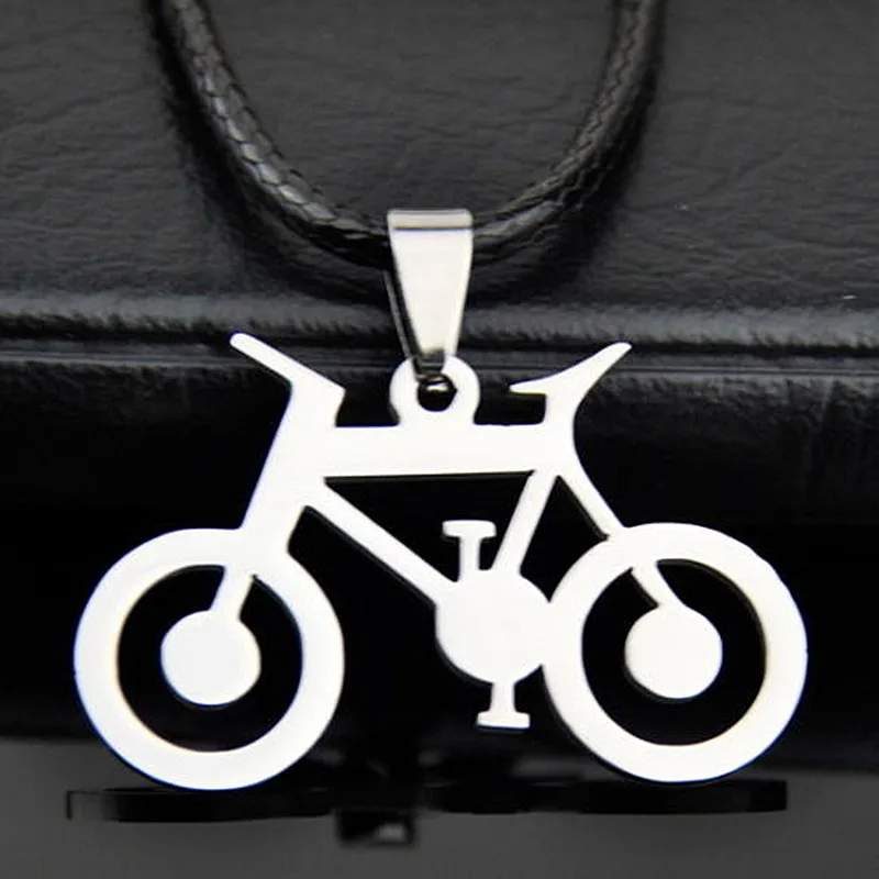 

COOL Bicycle Bike Stainless Steel charms Pendant Necklace ST08