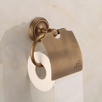 

Retro toilet paper holder European bathroom roll holder Twist bottom paper roll copper antique paper towel holder WF5061722