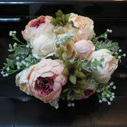 Букеты Свадебные Пион Искусственные цветы для невеста, букет невесты ZRF033