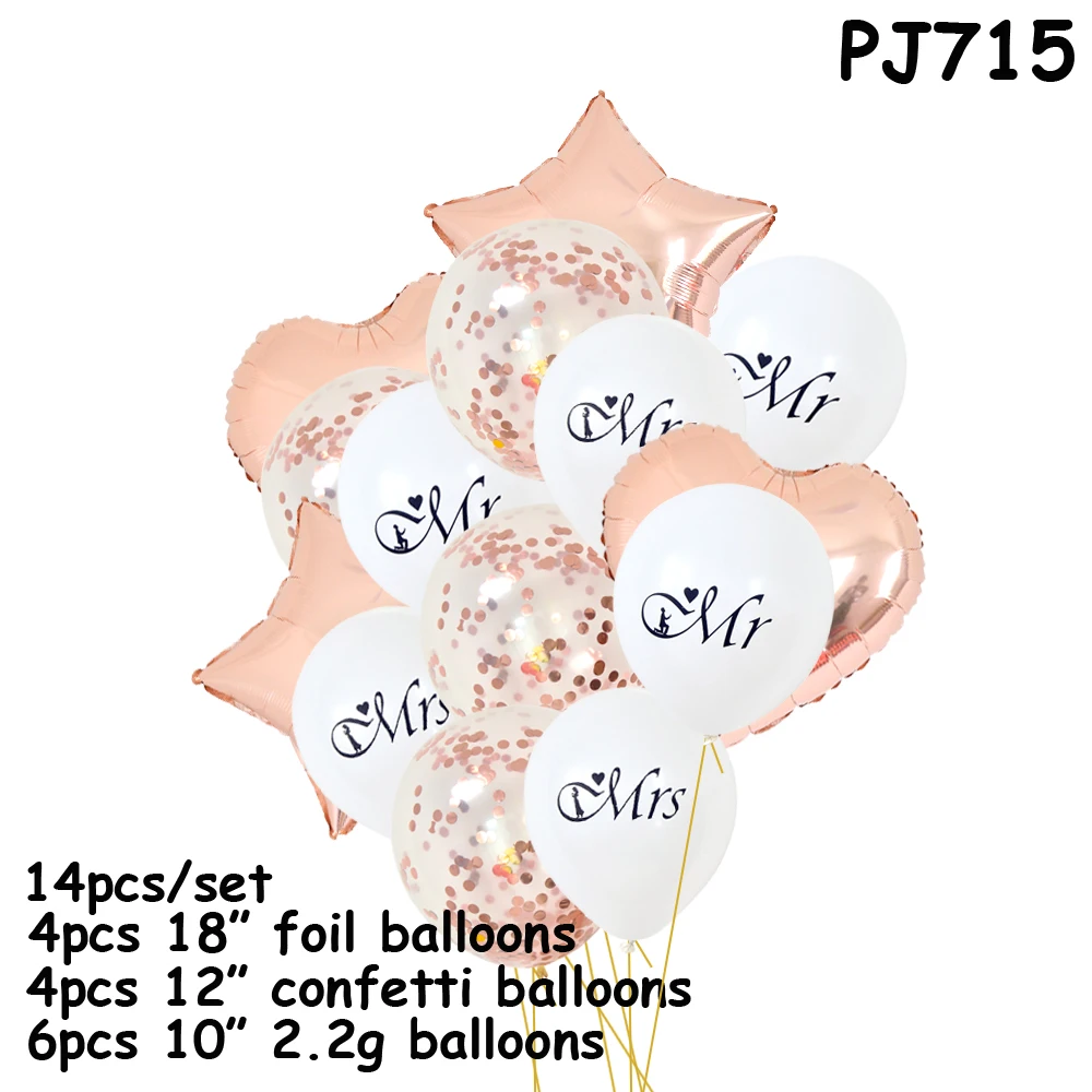 Праздничные принадлежности конфетти воздушные шары День Святого Валентина Праздничная гирлянда из бумаги воздушные шары для влюбленных для украшения свадебной вечеринки - Цвет: PJ715