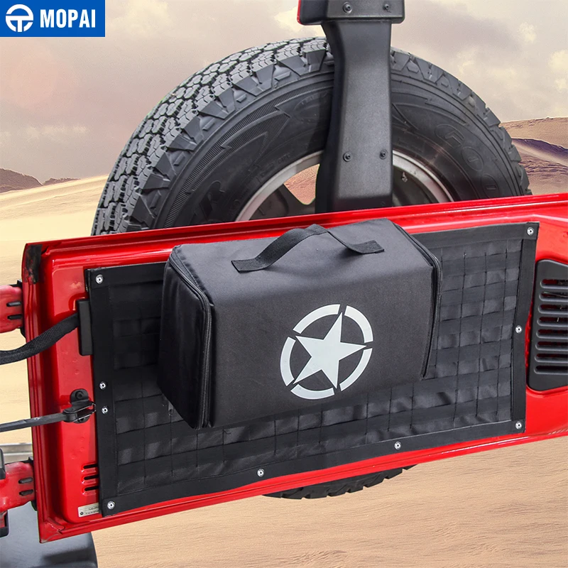 MOPAI, Холщовая Сумка для хранения багажника автомобиля и походный коврик, грузовой Органайзер, сумка-седельная сумка для Jeep Wrangler JK JL, автомобильный стиль