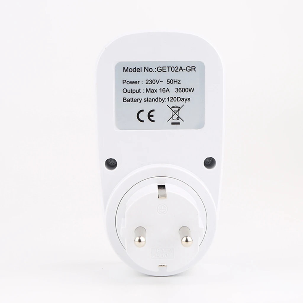 Electronic Plug-in Programmablel LCD Screen 24Hour Timer Switch Socket Adapter EU Plug for Small Home Appliances